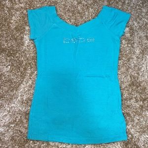 VINTAGE WOMENS BEBE RIBBED TEE